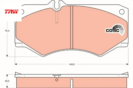 Fren balatası on mercedes g-class w460 w461 w463 trw a0084204020 resmi