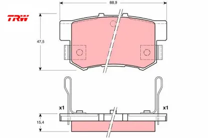 Arka balata cıvıc 1.8 i-vtec 12 accord 2.0i 98-03 accord 2.0 2.2.4 2.03 ıntegra 1.8 97-10/01 trw 43022sv4g22/ 43022sv4g20/ 43022sv4e50 resmi