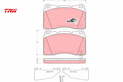Ön balata astra j 12 ınsıgnıa 08 lancer vı 2.0 evo vııı 98 08 9.5 10 ımpreza 2.5 05 trw 1605100/ 4605a694/ 26296fe100 resmi