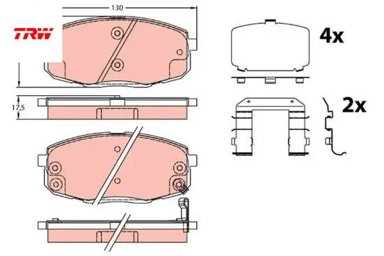 Ön balata hyundaı i30 1.4-1.6-2.0-1.6 crdı-2.0 crdı 10/07 > kıa ceed 06 > trw 581011ha10/ 581011ha20/ wva23966 resmi