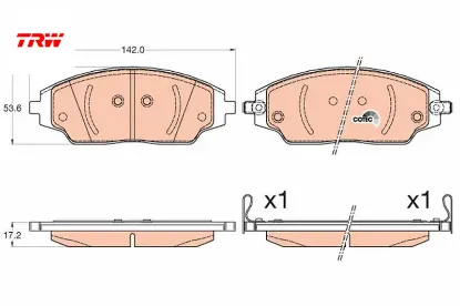 Ön balata chevrolet aveo sedan 1.2-1.4-1.6-1.3d 11 > aveo hb 1.2-1.2 lpg-1.4-1.6-1.3 11 > 14 jant trw 95231012 resmi