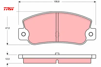 Arka balata fıat croma 1.6/2.0/2.0ie/2.0ie turbo/1.9t/2.5d/2.5td tmpr 2.0ie trw 793741/ 9940969 resmi