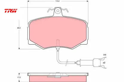 X ön balata jaguar xj 40 soverıng 2.9 86-90 3.5 3.6 5.3 85-92 trw jlm1281 resmi