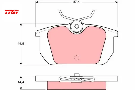 Arka fren balatası tempra 90>tipo 87> uno 89> marea 96> croma 87> bravo 96> alfa romeo 145-146-155-1 trw 794080/ 9945823/ 9945821/ 9945496 resmi