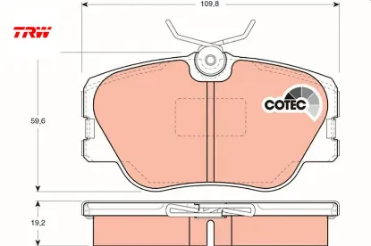 Fren balatası on mercedes w201 w124 s124 c124 a124 trw a0004209920 resmi