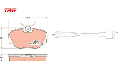 Fren balatası on e30 81 93 trw 34111161347 resmi