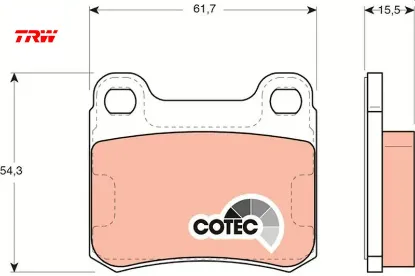Fren balatası arka mercedes w201 w202 c124 w124 c124 trw a0004209820 resmi