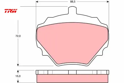 Fren balatası arka defender l316 dıscovery ı lj range ı trw sfp500200/ sfp500190/ lr032954 resmi