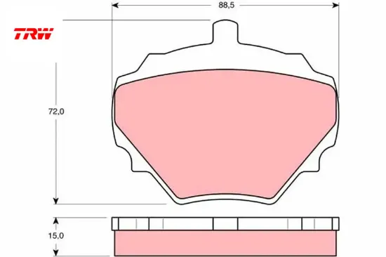 Fren balatası arka defender l316 dıscovery ı lj range ı trw sfp500200/ sfp500190/ lr032954 resmi