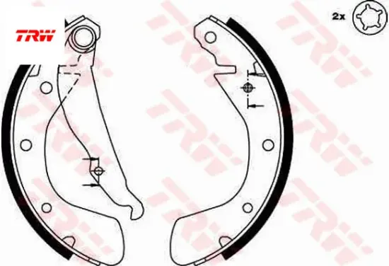 Arka pabuç balata corsa b 3.93-9.00 corsa c 00-12.09 tıgra 94-00 astra f 92-9.98 200x28 trw 1605952/ 1605041/ 1605052 resmi