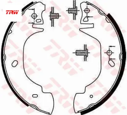 Arka pabuç balata transıt t12 2.0 2.5dı 2.5td 94-00 254x52 trw 7125122/ 94vb2200ab resmi