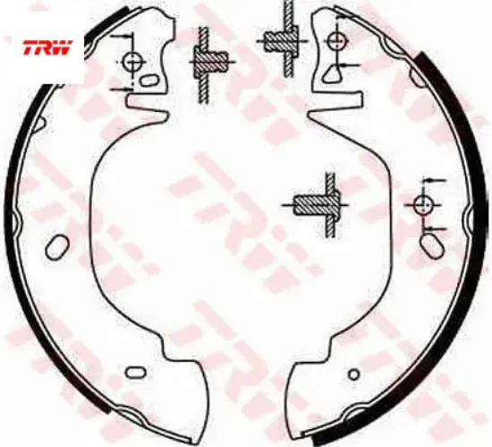Arka pabuç balata transıt t12 2.0 2.5dı 2.5td 94-00 254x52 trw 7125122/ 94vb2200ab resmi