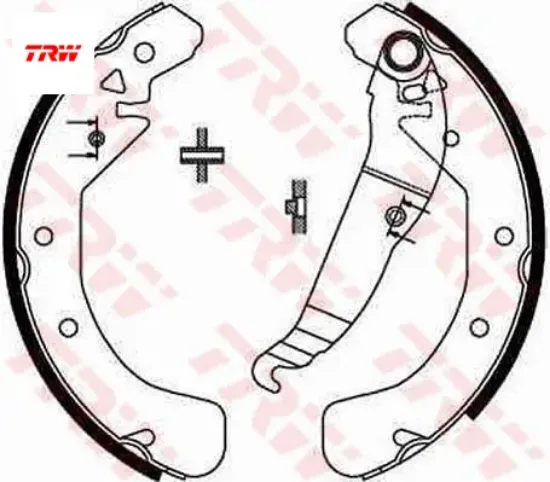 Arka fren papuç balatası astra g 98-05 astra h 04 combo c 01 trw 1605920/ 93189978/ 1605358/ 1605969 resmi