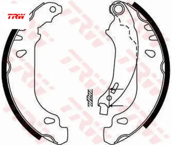 Arka pabuç balata clıo ıı 98 05 symbol ıı 08 logan 04 11 sandero 08 11 180x40 trw 7701205758 resmi