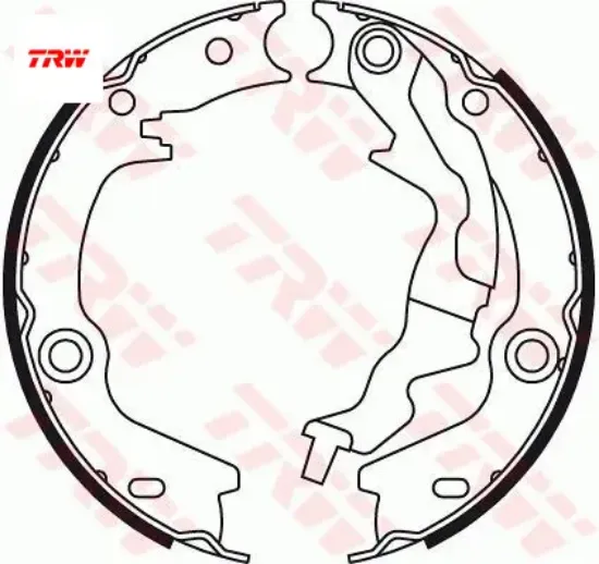 El fren pabuç balata accent 1.4gl 1.5crdi 1.6gls 05-10 kıa rıo 1.4 1.5crdı 1.6 05 08 168x32 trw 583501ga00 resmi