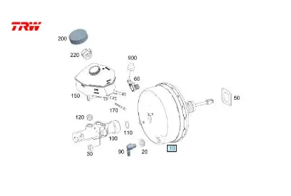 Fren servosu westınghouse mercedes sprınter b907 b910 18> trw a9104311000 resmi