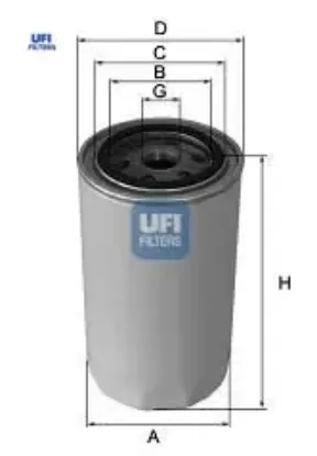 Yağ filtresi escort ııı 1.6 d 54hp 04/84-12/85 ufı 84fm/ 6714/ aa resmi