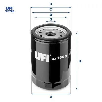 Yağ filtresi doblo. Brava. Bravo. Fıorıno. Tempra. Tıpo. Uno. Slx. Albea. Palıo. Punto. Marea. Panda ufı 5984044/ 5973028/ 46468373 resmi