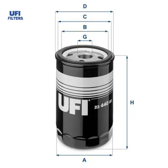 Yağ filtresi focus-fıesta ııı-v-escort-mondeo-conncet 1.6 16v-1.8 16v-2.0-16v ufı 1119421/ 1071746/ 1663050 resmi