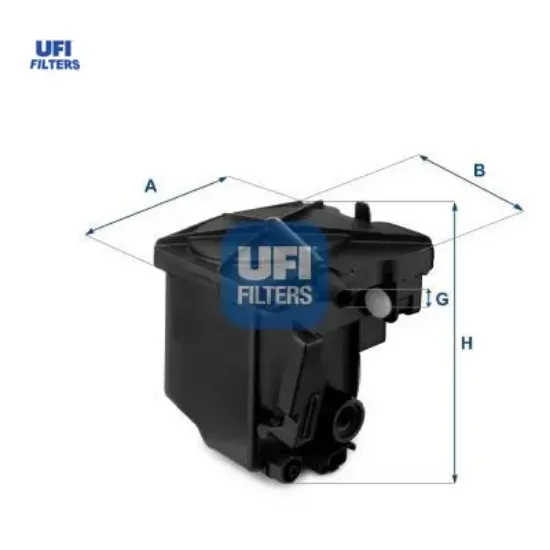 Yakıt filtresi partner-206-207-307-308-407-berlıngo-c2-c3-c4-c5-fıesta-focus-c-max-tepee 1.6hdı ufı 1254391/ 1458065/ 1901.81/ 1901.95 resmi