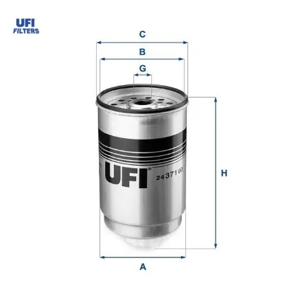 Yakıt filtresi dizel transit 2.4-2.5 d-td ufı 844f9176cab/ 5020307/ 6164913 resmi