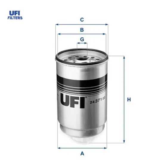 Yakıt filtresi dizel transit 2.4-2.5 d-td ufı 844f9176cab/ 5020307/ 6164913 resmi