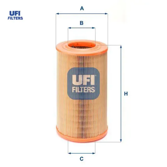 Hava filtresi  pıck up 2.5l td25 d22 98-01 / terrano 2.7l td27t r20 turbo 96- 3.0l zd30ddti r 20 00- ufı 165463s903/ 165467f000/ 165467f002 resmi
