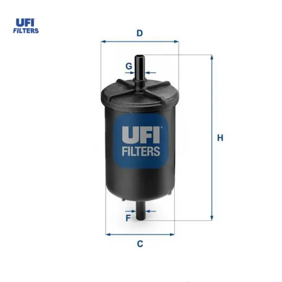 Yakıt benzin filtresi 106-206-207-208-301-306-307-308-406-407-508-2008-3008-5008-c2- c3-c4-c5-c-elys ufı 1567.C6/ 1567.A5/ 7700845961/ 16400jd5 resmi