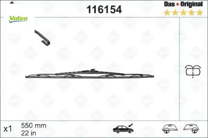 Sılecek supurgesı on sag 550mm vıto w638 97 03 swf valeo a6388201045/ a6388201445 resmi
