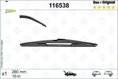 Sılecek supurgesı arka 260mm b-class w246 11 18 . Captur 20 swf valeo a2468201045/ 287903260r resmi