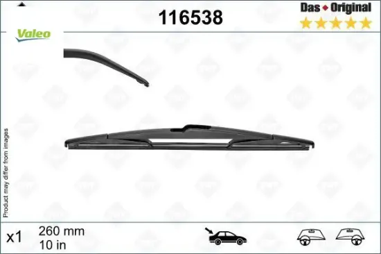 Sılecek supurgesı arka 260mm b-class w246 11 18 . Captur 20 swf valeo a2468201045/ 287903260r resmi