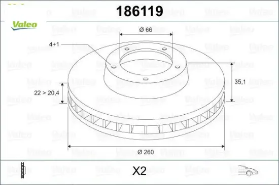 Fren dıskı on e30 valeo 34111160915/ 34116752352 resmi