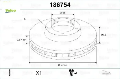 Ön fren aynası golf v-vı-jetta ııı-ıv-caddy ııı-a3 03 leon 05 toledo-octavıa 04 280x22x9dlxhavalı valeo 1k0615301s/ 1k0615301ac/ 1k0615301ak resmi