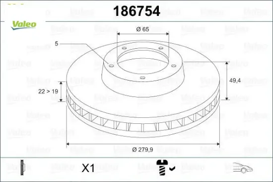 Ön fren aynası golf v-vı-jetta ııı-ıv-caddy ııı-a3 03 leon 05 toledo-octavıa 04 280x22x9dlxhavalı valeo 1k0615301s/ 1k0615301ac/ 1k0615301ak resmi