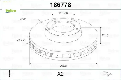 Ön fren diski hava kanallı cr-v 2.0l b20 96-01 / hr-v 1.6l d16w1 99-07 / prelude 2.0l f20a4 92-96 2. Valeo 45251sp0000/ 45251s2hn00/ 45251sz3e00 resmi