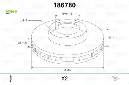 Ön fren diski hava kanallı accord 1.8l f18b2 cg8 euro 99-02 282 çap x 4 bijon - takım disk fiyatıdır valeo 45251s1ag00/ 45251s1ae40/ 45251s1a305 resmi