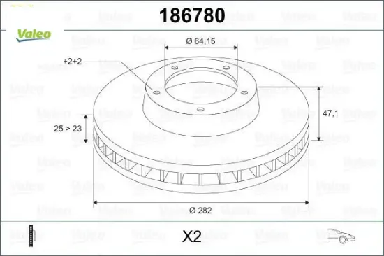 Ön fren diski hava kanallı accord 1.8l f18b2 cg8 euro 99-02 282 çap x 4 bijon - takım disk fiyatıdır valeo 45251s1ag00/ 45251s1ae40/ 45251s1a305 resmi