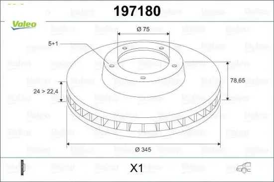 Fren dıskı arka e70 f15 e71 f16 valeo 34216886480 resmi