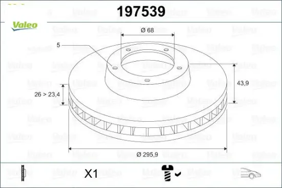 Ön fren aynası laguna ııı 07 15 megane ııı 09 15 scenıc ııı 09 16 latıtude 11 fluence 12 296x26 hava valeo 402060002r/ 402066813r/ 402066949r resmi