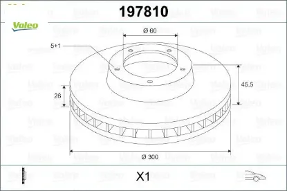 Ön fren aynası astra k 15 16 inç / 5 delik 300x26x5dl havalı valeo 13515909/ 13597467 resmi