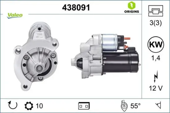 Marş motoru d6ra 109 partner 1.9/partner-206-307 2.0 hdi valeo 5802.W8 resmi