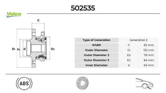 Ön teker poryası focus ıı-c-maxi 03 11 s40-c30-v50-c70 ıı -04 12 2471709 valeo 3m512c300ch/ 3m512c300cg/ 2472584 resmi