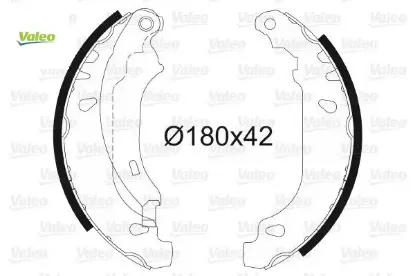 Arka pabuç balata clıo ıı 98 05 symbol ıı 08 logan 04 11 sandero 08 11 180x40 valeo 7701205758 resmi