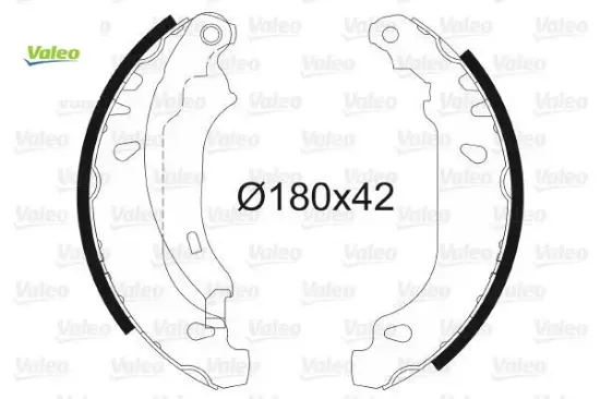 Arka pabuç balata clıo ıı 98 05 symbol ıı 08 logan 04 11 sandero 08 11 180x40 valeo 7701205758 resmi