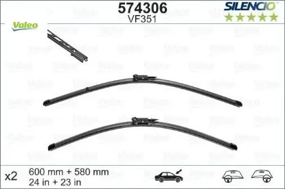 Sılecek supurgesı 600/580mm swf e60 valeo 61617049186/ 61617049187 resmi