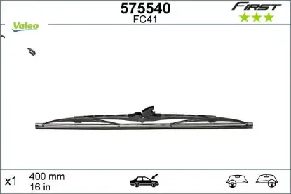 Arka silecek süpürgesi 400mm normal tip first üniversal valeo 6272526 /  93195927 resmi