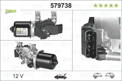 Silecek motoru ön clıo ııı 06/05 valeo 7701061590 resmi