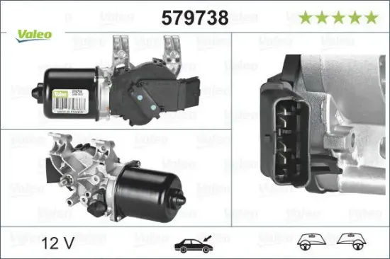 Silecek motoru ön clıo ııı 06/05 valeo 7701061590 resmi