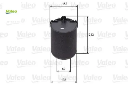 Hava filtresi golf-caddy ııı-passat-jetta ııı-touran-toledo ııı-octavıa-leon1.2tsı-1.4tsı-1.6-2.0fsı valeo 1k0129607c/ 1k0129620c resmi