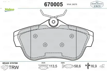 Arka balata jumpy 07 sucudo 07 expert tepee 07 valeo 1673601480/ 4253.68/ 77364513/ 4253.67 resmi